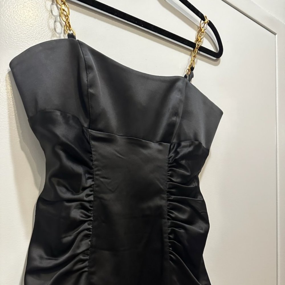 Bebe Satin Black dress